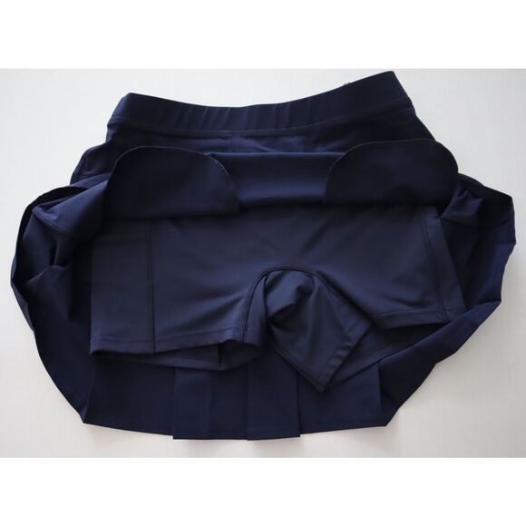 RLX Ralph Lauren Women Sz M Navy Pickleball Tennis Golf Pleated Back Skort - Picture 10 of 11